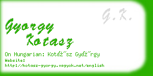 gyorgy kotasz business card